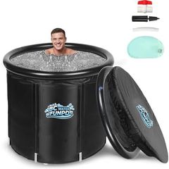 Ice Bath Tub for Athletes - Cold Plunge Tub Portable Ice Bath, Cold Plunge Tub with Cover for Recovery & Cold Water Therapy 105 Gallons