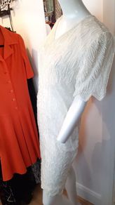 Laurence Kazar Silk beaded vintage dress 80s