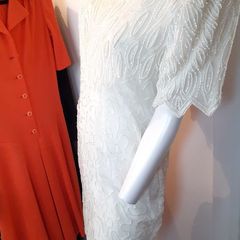 Laurence Kazar Silk beaded vintage dress 80s