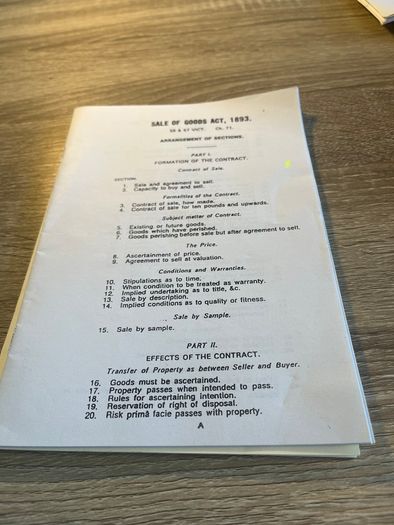 Sale of Goods Act 1894