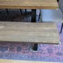 EZ Living Chestnut Oak Davos Dining Table and Bench Image 5