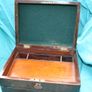 Antique Traveling Desk Wooden Writing Slope Box Image 3