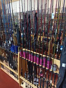 Fishing bait rods lines reels waders lures feeds jackets rod holders and other fishing gear