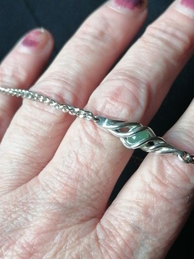 beautiful lady 925 silver chain bracelet