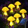 Set of 6 Garden Solar Lights, Solar Powered Mushroom Lamps for Outdoor Decorations, Waterproof Garden Ornaments for Backyard Lawn Pathway Landscape Fence Christmas Yard Halloween Decorations (FREE SHIPPING) Image 2