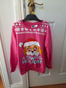 Girls Paw patrol Skye Christmas jumper age 6-8