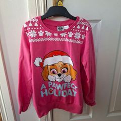 Girls Paw patrol Skye Christmas jumper age 6-8