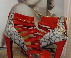 Red Ankle Boots Size 12-13