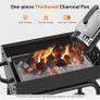 GRILL 23 Inch Charcoal BBQ 469 Sq In, Pentagonal Barbecue Grill with Viewing Window Furnace Coverand Thickened Chrome-plated Grill, Suit for Garden, Shed, Patio Image 7