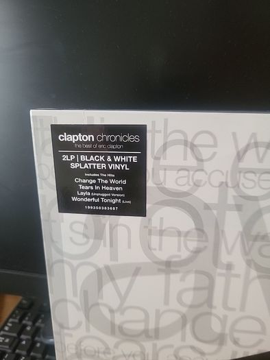 Clapton Chronicles the best of eric clapton 2lp black and white splatter