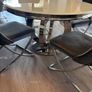 Round Dining Table & 4 Velvet Chairs Image 4