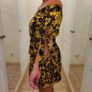 Open shoulder Summer dress yellow/black size 12 Image 2