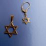 Vintage K&L 14ct rolled gold David Star earrings and pendant Image 6