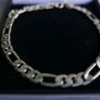 Vintage Sterling Silver 925 Figaro Link Bracelet Chain length 8" - 7,2g Image 5