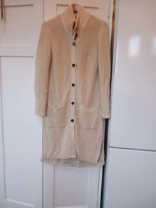 Marc O' Polo Cream 100% Cotton Long Cardigan/Coat