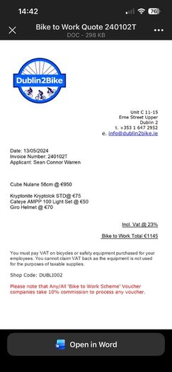Cube Nulane Hybrid Bike (56cm) Includes Lock, Lights & Helmet