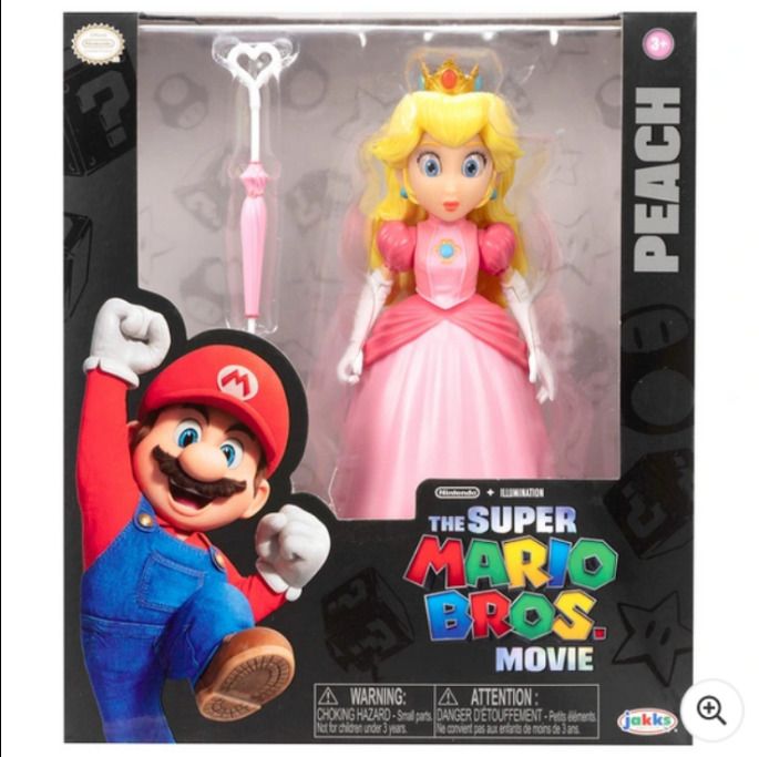 BRAND NEW Super Mario Movie Action Figure - Princess Peach with Umbrella