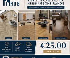 12mm AC5 Herringbone Laminate Flooring - Free Dublin Delivery