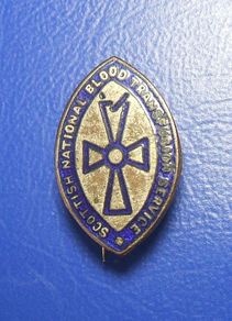 Scottish Blood Transfusion Service (SBTS) - blood donor's award badge (1950's - 1970's)