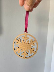 Personalised snowflake Christmas tree decorations