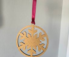 Personalised snowflake Christmas tree decorations