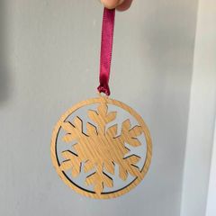 Personalised snowflake Christmas tree decorations