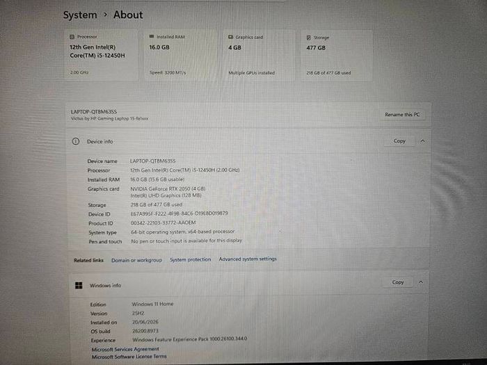 Hp Victus gaming laptop