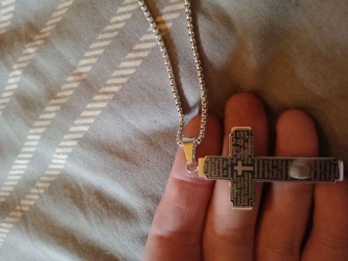 Cross Chain With A Written On Prayer