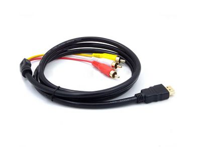 1.3m HDMI Male to 3 RCA Video Audio Converter Component AV Adapter Cable HDTV - FHT12CAB