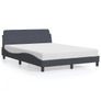 Bed Frame "Dover" Dark Grey 135x190 cm Double Velvet Image 3