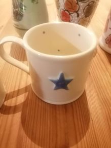 Two Deliverance County Pottery handpainted mugs