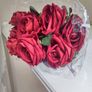 Artificial Flowers - 9 Wine Roses Image 3