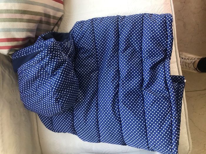 Gilet  blue/ white spots age 11/12