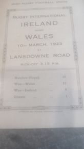 Rare Irish Rugby Programmes