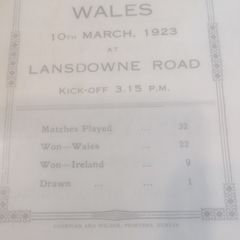 Rare Irish Rugby Programmes