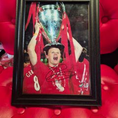 Liverpool signed photo 2005", "John Arne Riise autograph", "Istanbul 2005 memorabilia", and "Framed Liverpool FC with COA"