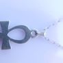 Vintage Sterling Silver 925 Ankh Pendant and Chain length 16,5" / 2,37g Image 4