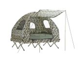 Tent Pop up 2 person  with Awning camp bed, tent roof, awning, mattress, sleeping bag and inflatable pillow incl. matching covers carrying bag.