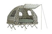 Tent Pop up 2 person  with Awning camp bed, tent roof, awning, mattress, sleeping bag and inflatable pillow incl. matching covers carrying bag.