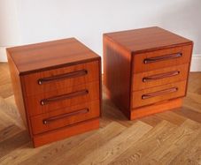 Delivery Available G Plan Fresco Teak Bedside Cabinets Chests Of Drawers Mid Century Vintage Retro Pair