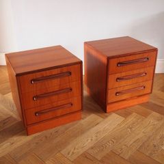 Delivery Available G Plan Fresco Teak Bedside Cabinets Chests Of Drawers Mid Century Vintage Retro Pair