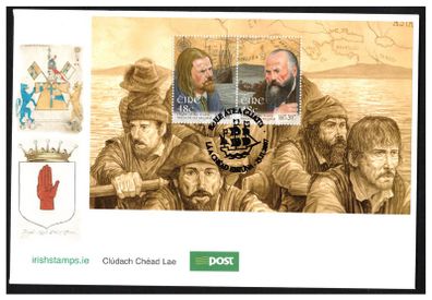 2007 Ireland Flight of the Earls Commemorative Stamps Miniature Sheet An Post First Day Cover (FDC)