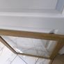 Original IKEA BESTA cabinet door/front panel in discontinued natural oak finish with clear glass centre. Image 7