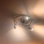Ceiling light Aspis Spiral Satin nickel effect lustre 3 Light Spotlight Image 6