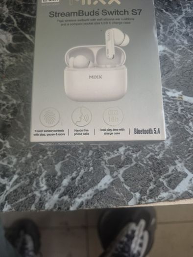 Mixx earbuds, 2 boxs  available in black & white