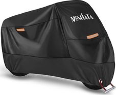 Waterproof Motorcycle Cover, 210D Thickned Oxford Cloth with Lock Holes, for Honda, Yamaha, Suzuki, Kawasaki, Outdoor Protection, 96.46 x 41.34 x 49.21 inch