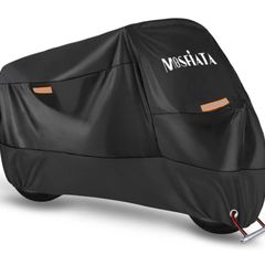 Waterproof Motorcycle Cover, 210D Thickned Oxford Cloth with Lock Holes, for Honda, Yamaha, Suzuki, Kawasaki, Outdoor Protection, 96.46 x 41.34 x 49.21 inch
