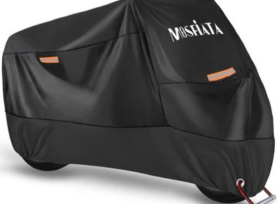 Waterproof Motorcycle Cover, 210D Thickned Oxford Cloth with Lock Holes, for Honda, Yamaha, Suzuki, Kawasaki, Outdoor Protection, 96.46 x 41.34 x 49.21 inch