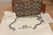 Coach limited re-edition swinger bag 20 in signature crystal jaquard
