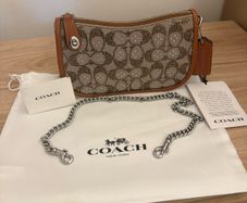 Coach limited re-edition swinger bag 20 in signature crystal jaquard